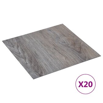 Vloerplanken 20 st zelfklevend 1,86 m&sup2; PVC lichtbruin 1