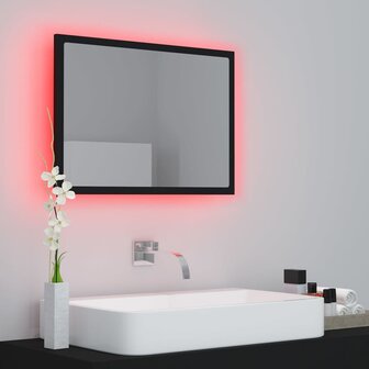 Badkamerspiegel LED 60x8,5x37 cm acryl zwart 11