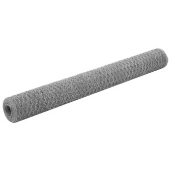 Kippengaas 25x1,2 m gegalvaniseerd staal zilverkleurig 1