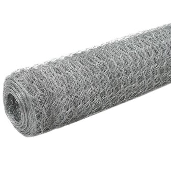 Kippengaas 25x1,2 m gegalvaniseerd staal zilverkleurig 2
