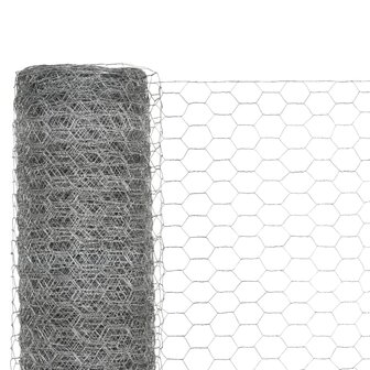 Kippengaas 25x1,2 m gegalvaniseerd staal zilverkleurig 3