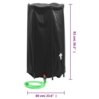 Watertank met kraan opvouwbaar 250 L PVC 9