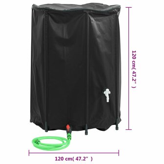 Watertank met kraan opvouwbaar 1350 L PVC 9