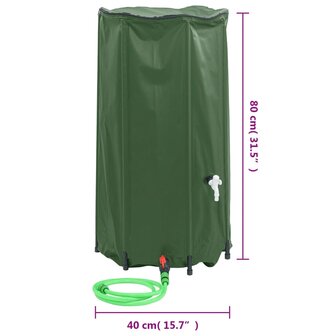 Watertank met kraan opvouwbaar 100 L PVC 9