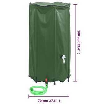 Watertank met kraan opvouwbaar 380 L PVC 9