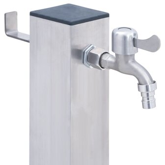 Waterzuil vierkant 60 cm roestvrij staal 5