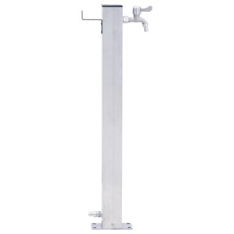Waterzuil vierkant 80 cm roestvrij staal 3