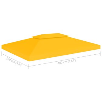 Prieeldak 2-laags 310 g/m&sup2; 4x3 m geel 8