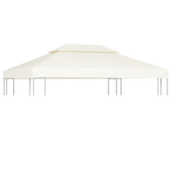 Vervangend tentdoek prieel 310 g/m&sup2; 3x4 m cr&egrave;mewit 1