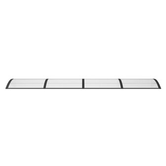 Deurluifel 350x100 cm polycarbonaat zwart 3
