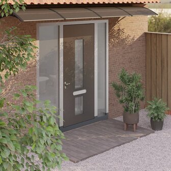 Deurluifel 300x100 cm polycarbonaat zwart 1