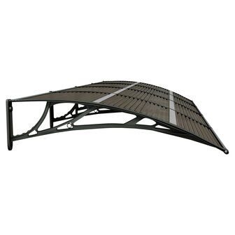Deurluifel 300x100 cm polycarbonaat zwart 4