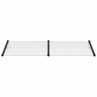Deurluifel 239x90 cm polycarbonaat zwart en transparant 3