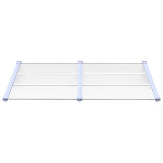 Deurluifel 152,5x90 cm polycarbonaat grijs en transparant 3