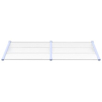 Deurluifel 199x90 cm polycarbonaat grijs en transparant 3