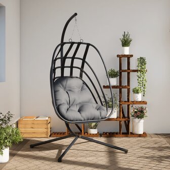 Hangstoel met standaard staal antracietkleurig 1
