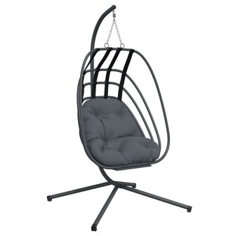Hangstoel met standaard staal antracietkleurig 2