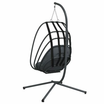Hangstoel met standaard staal antracietkleurig 6