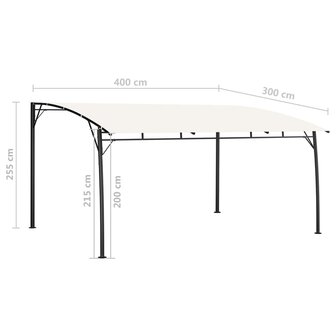 Zonneluifel 4x3x2,55 m cr&egrave;mekleurig 6