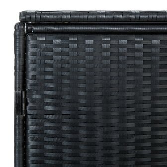 Containerberging dubbel 148x80x111 cm poly rattan zwart  6