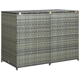 Containerberging dubbel 148x77x111 cm poly rattan antraciet   1