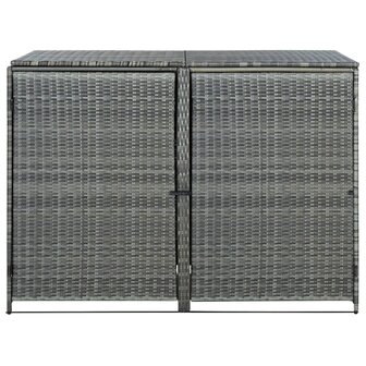 Containerberging dubbel 148x77x111 cm poly rattan antraciet   2