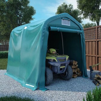 Garagetent 2,4x2,4 m PVC groen 1