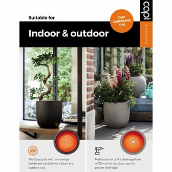 Capi Bloempot Groove elegant 46x58 cm zwart en goudkleurig 6