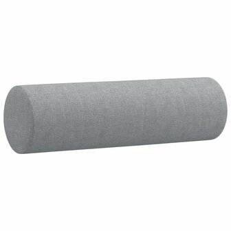 Tweezitsbank met sierkussens 120 cm stof lichtgrijs 5