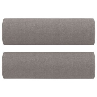 Tweezitsbank met sierkussens 120 cm stof taupe 5