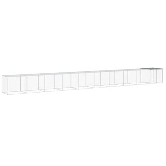 Kippenhok met dak 1003x98x90 cm gegalvaniseerd staal lichtgrijs 2