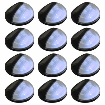 LED-wandlampen solar rond zwart 12 st 1