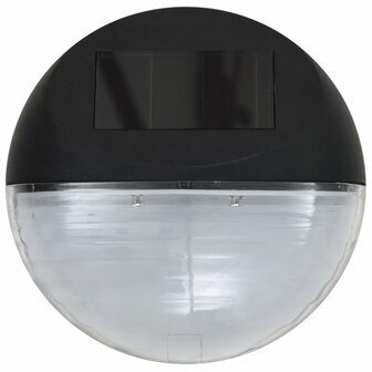 LED-wandlampen solar rond zwart 12 st 5