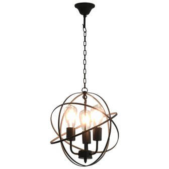 Hanglamp rond 3xE27 zwart 3