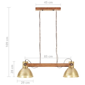 Hanglamp industrieel 25 W E27 109 cm messingkleurig 11
