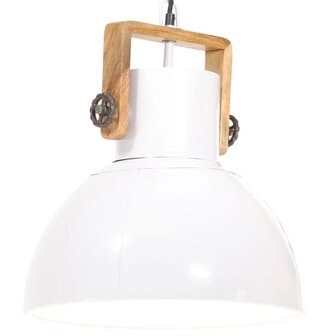 Hanglamp industrieel rond 25 W E27 40 cm wit 1