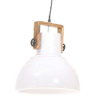 Hanglamp industrieel rond 25 W E27 40 cm wit 2