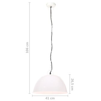 Hanglamp industrieel vintage rond 25 W E27 41 cm wit 11