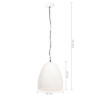Hanglamp industrieel rond 25 W E27 42 cm wit 9