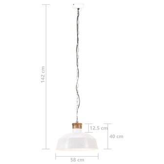 Hanglamp industrieel E27 58 cm wit 8
