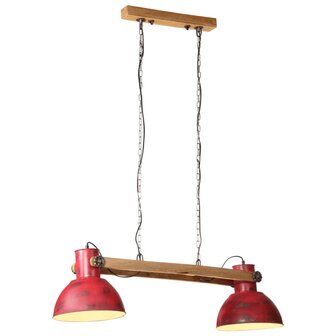 Hanglamp 25 W E27 85x28x109 cm verweerd rood 1