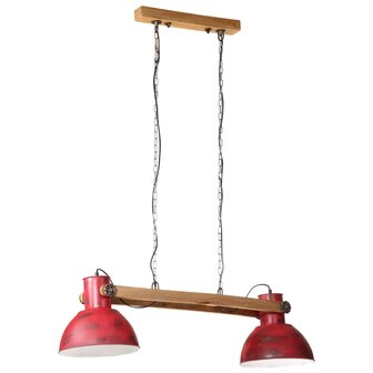 Hanglamp 25 W E27 85x28x109 cm verweerd rood 2