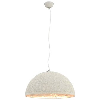 Hanglamp E27 &Oslash;50 cm wit en zilver 2