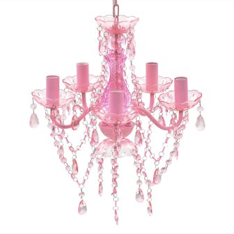 Krystallkrone 5 p&aelig;rer rosa 1