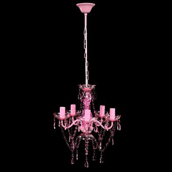 Krystallkrone 5 p&aelig;rer rosa 2