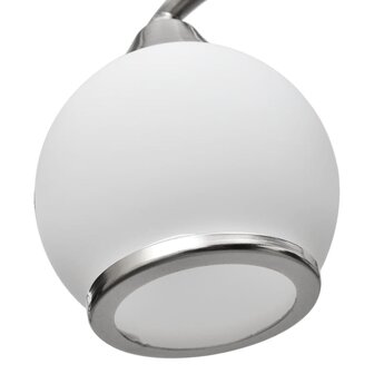 Plafondlamp met glazen kappen + golvende rail 4