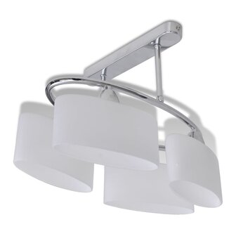 Plafondlamp met ellips glazen kapjes (4 x E14) 2