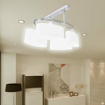 Plafondlamp met ellips glazen kapjes (4 x E14) 5