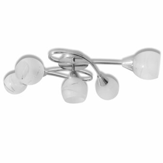 Plafondlamp met glazen behuizing voor lampen 2