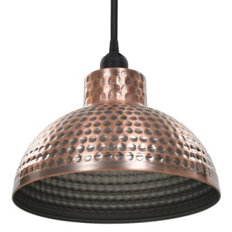 Plafondlampen halve bolvorm koperkleurig 2 st 7
